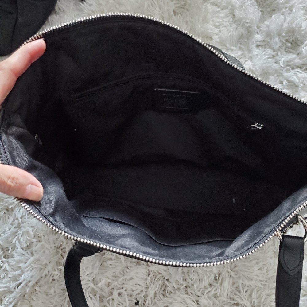 Coach Black Leather Tote Bag - Picture 4 of 5